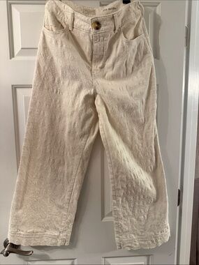 Pilcro from Anthropologie Skipper cropped white jeans size 29